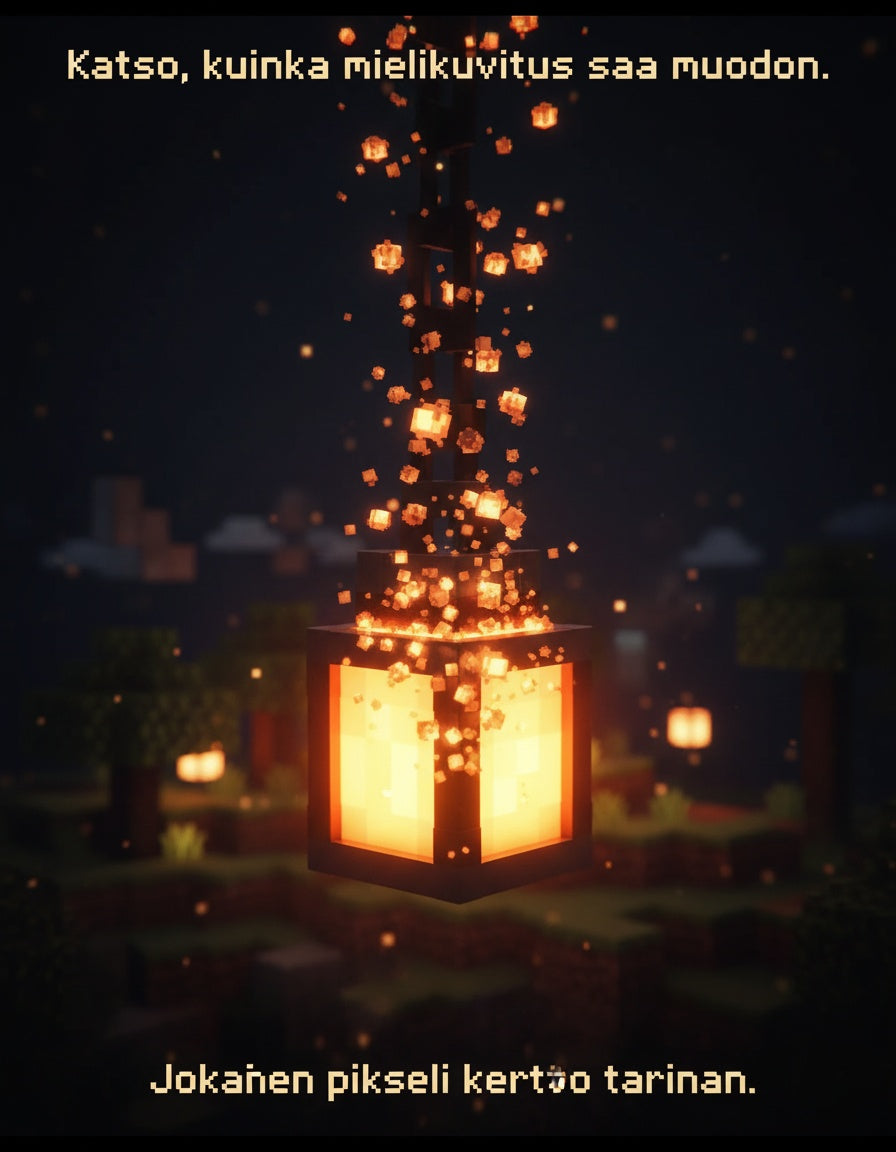 Pixel Lantern™ – LED-lohkolamppu | 16 väriä ja kaukosäädin