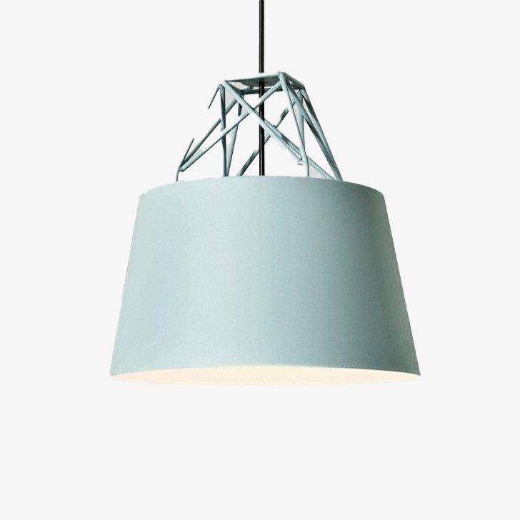 Suspension design à LED avec abat-jour en métal coloré Morning