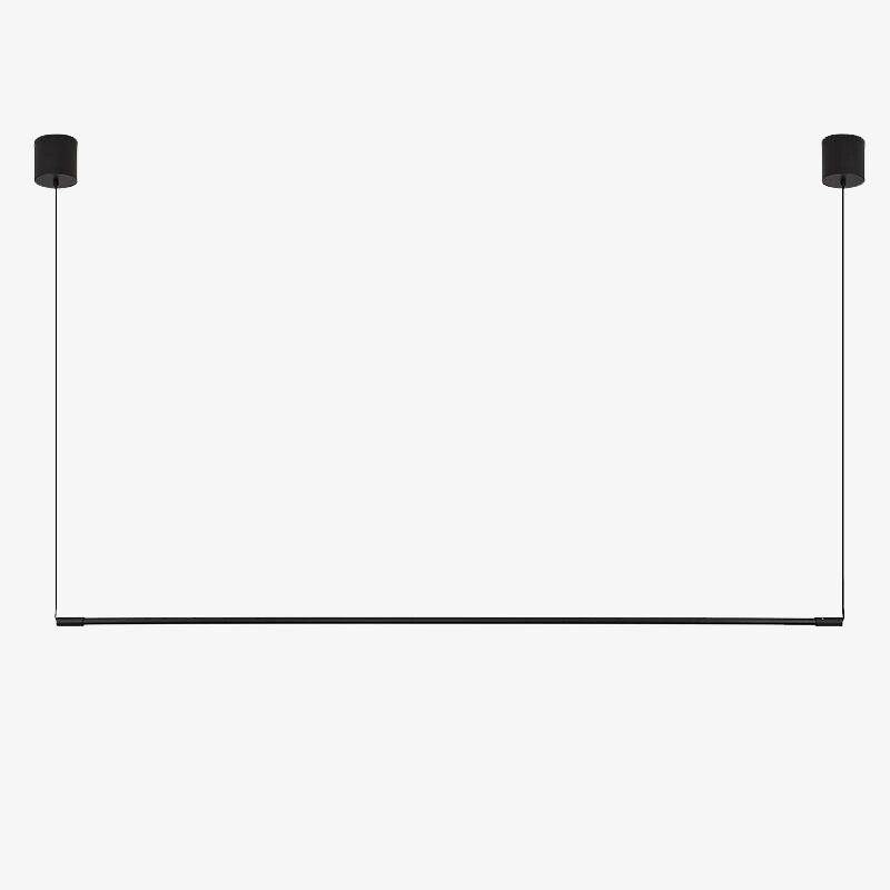 Suspension design à LED en tube métal noir style Loft Light - 60cm - Chaude - FLASH