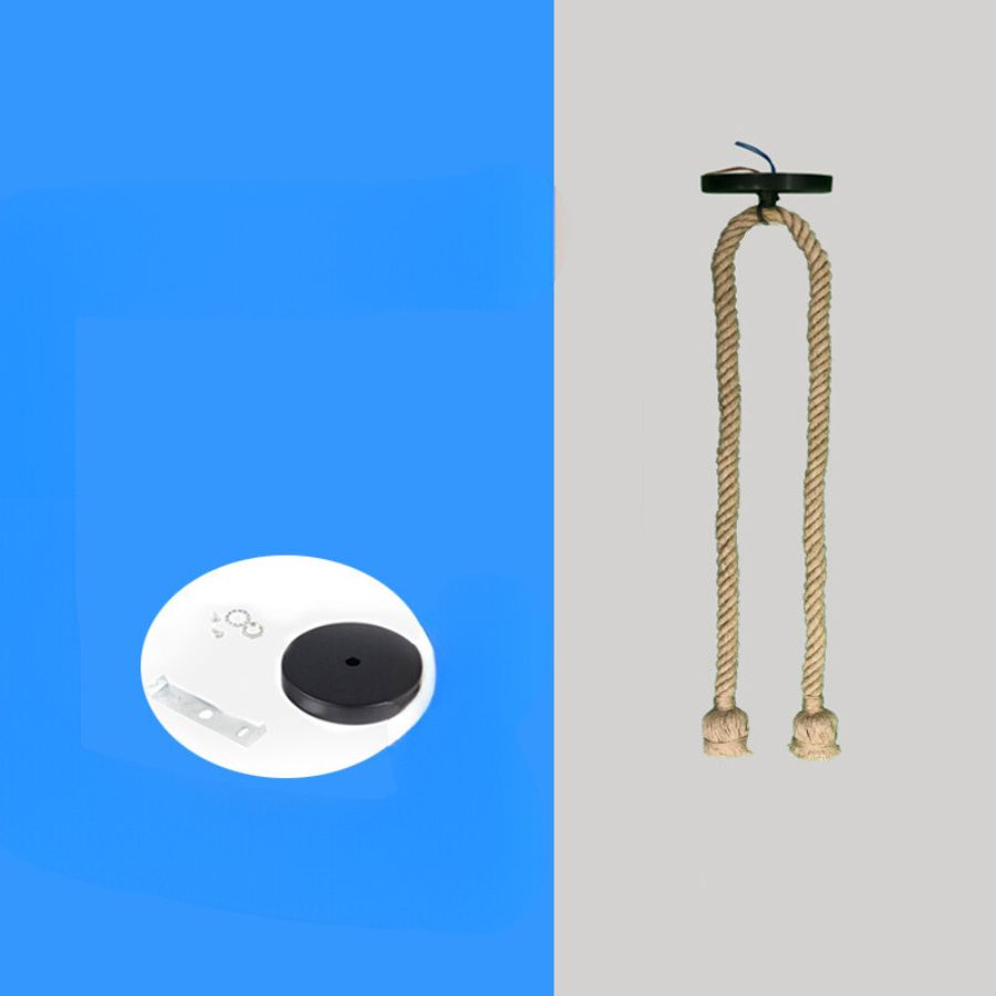 Suspension luminaire en corde de chanvre