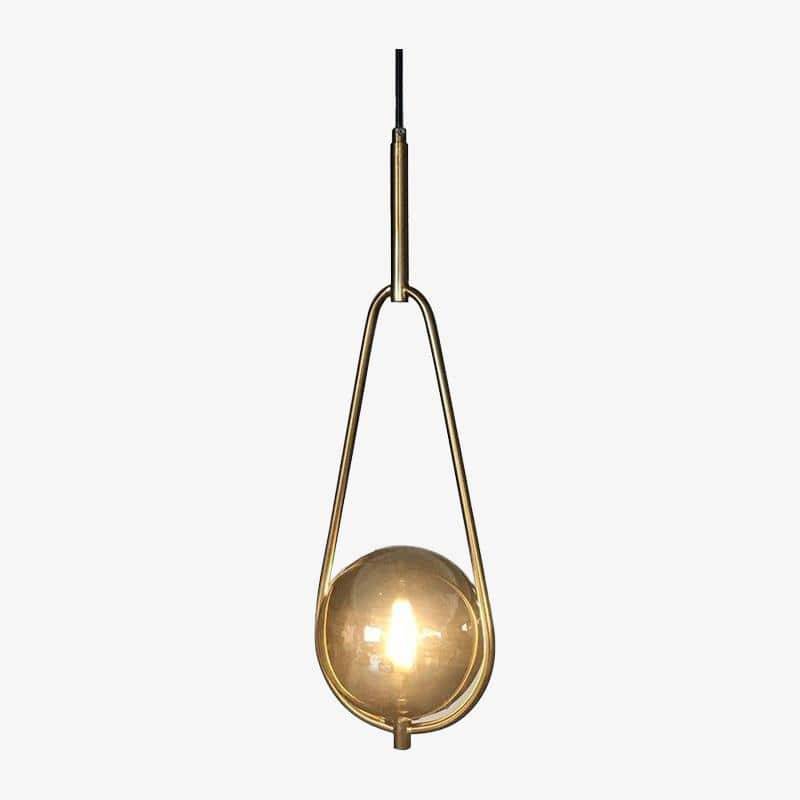 Suspension design LED avec boule en verre et métal Loft