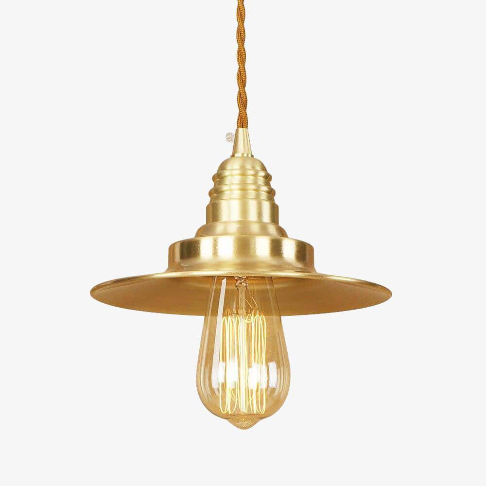 Suspension design à LED avec abat-jour en métal doré Novelty Loft