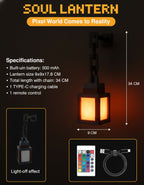 Pixel Lantern™ – LED Block Lamp | 16 Colors & Remote Control