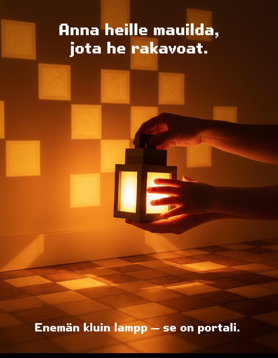 Pixel Lantern™ – LED-lohkolamppu | 16 väriä ja kaukosäädin