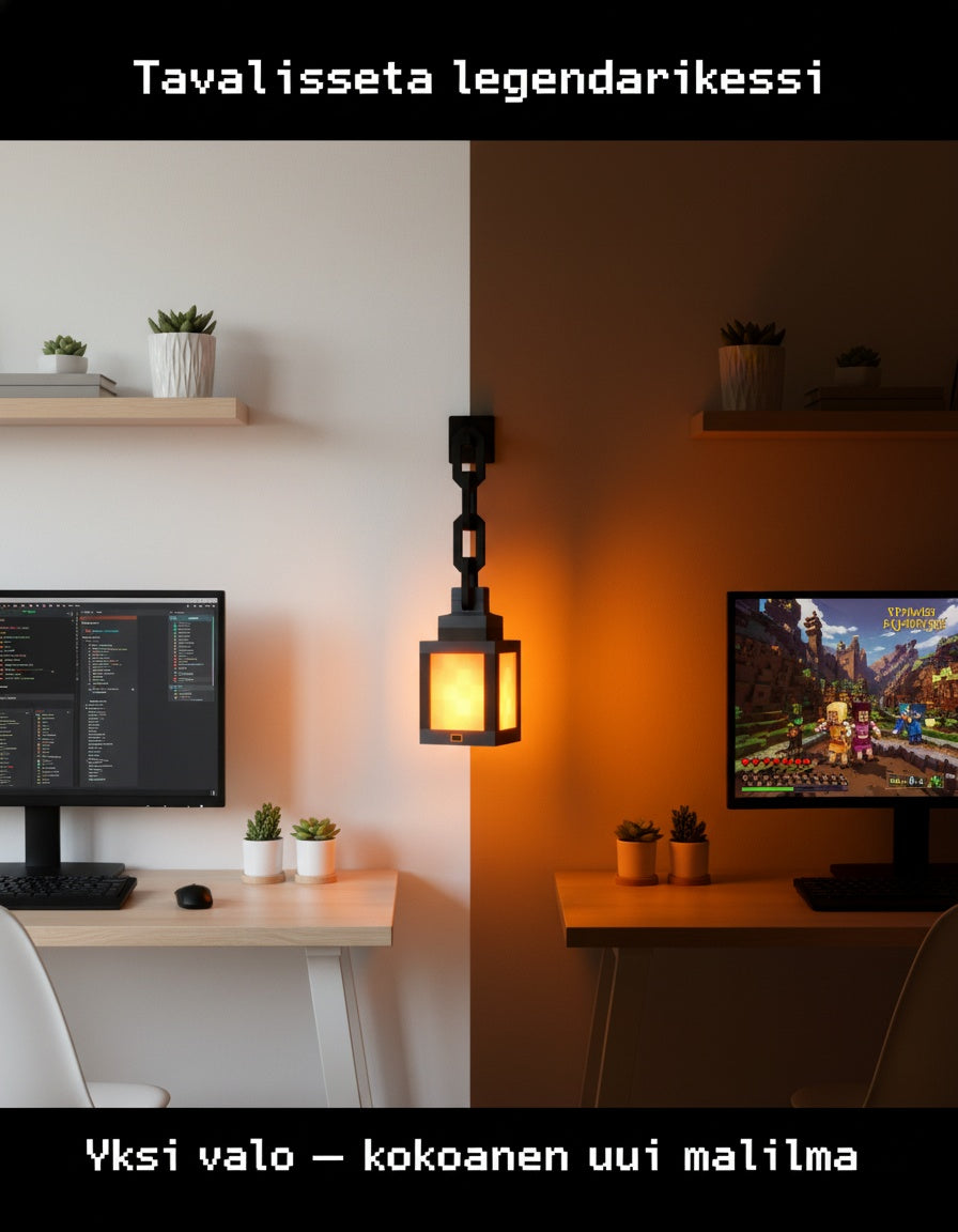 Pixel Lantern™ – LED-lohkolamppu | 16 väriä ja kaukosäädin