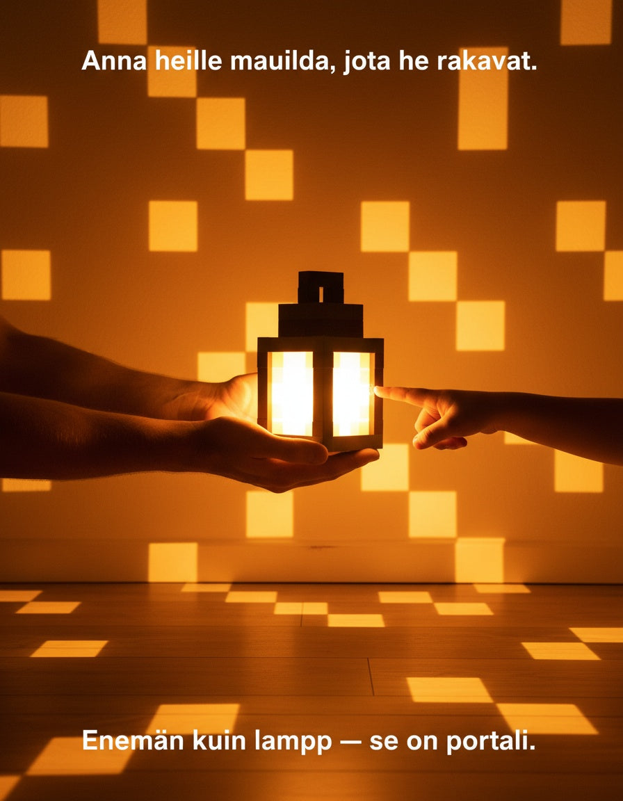 Pixel Lantern™ – LED-lohkolamppu | 16 väriä ja kaukosäädin