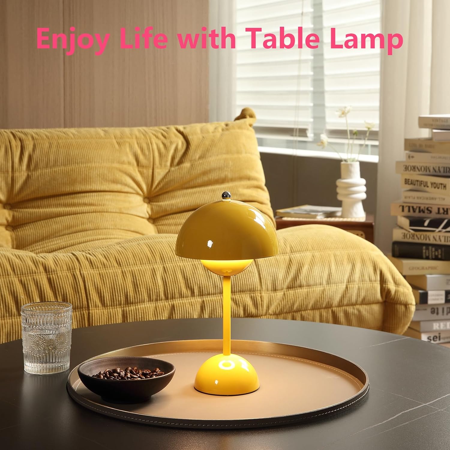 Lampe Champignon  - Doré