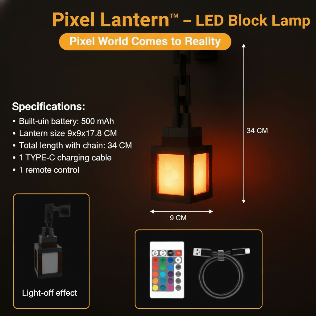Pixel Lantern™ – LED Block Lamp