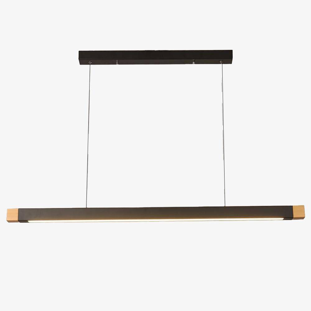 Suspension design à LED allongé en métal noir Light