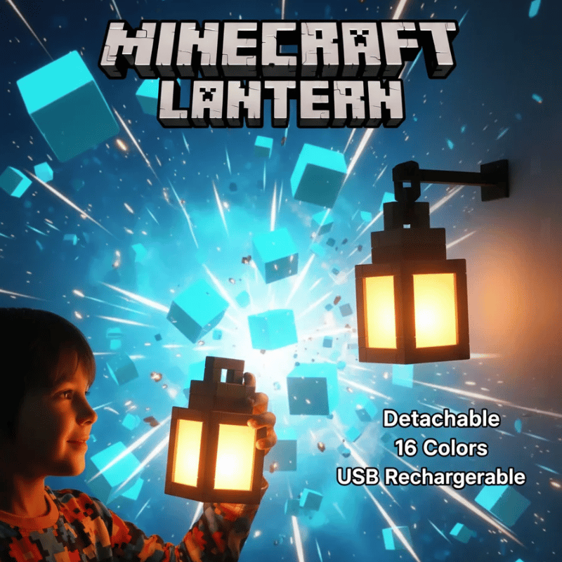 Pixel Lantern™ – LED Block Lamp | 16 Colors & Remote Control