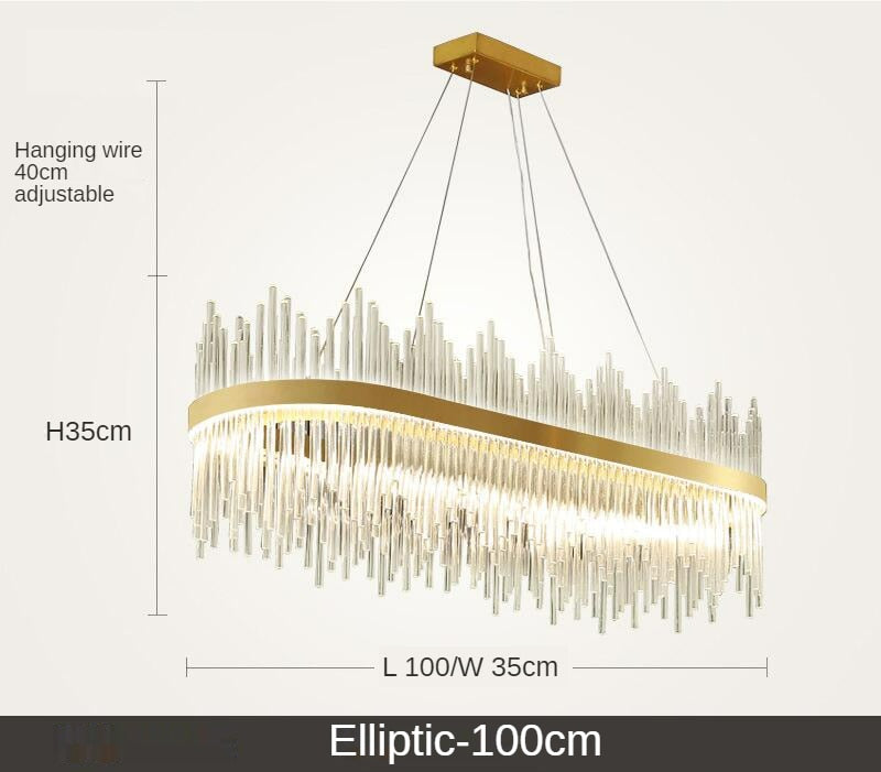 Modern Crystal Chandelier Lighting LED Pendant Lights For Living Dining Room Kitchen Restaurant Light Bedroom Decor Hanging Lamp