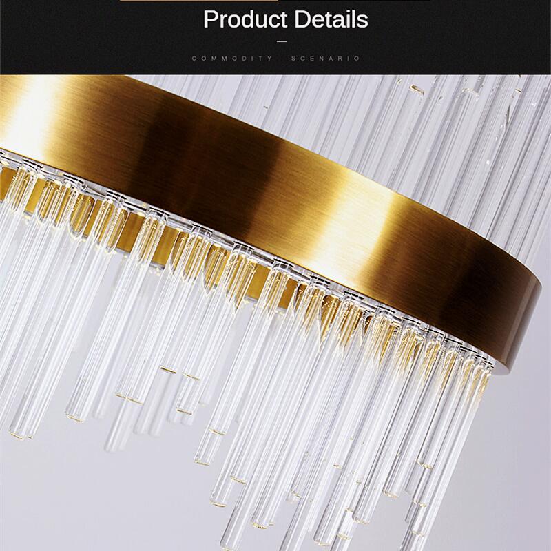 Modern Crystal Chandelier Lighting LED Pendant Lights For Living Dining Room Kitchen Restaurant Light Bedroom Decor Hanging Lamp