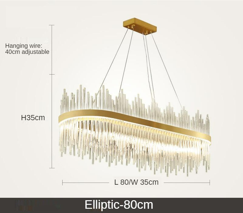 Modern Crystal Chandelier Lighting LED Pendant Lights For Living Dining Room Kitchen Restaurant Light Bedroom Decor Hanging Lamp