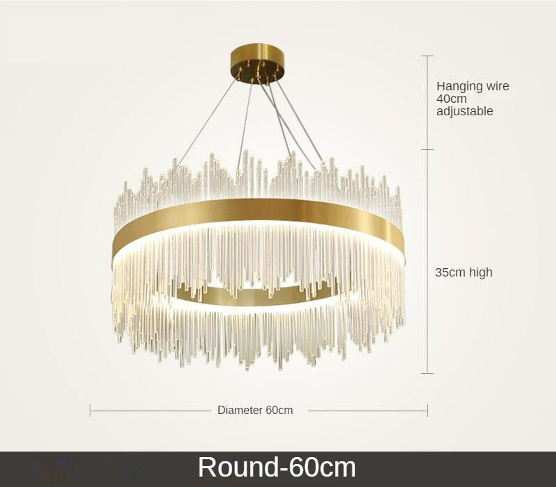 Modern Crystal Chandelier Lighting LED Pendant Lights For Living Dining Room Kitchen Restaurant Light Bedroom Decor Hanging Lamp