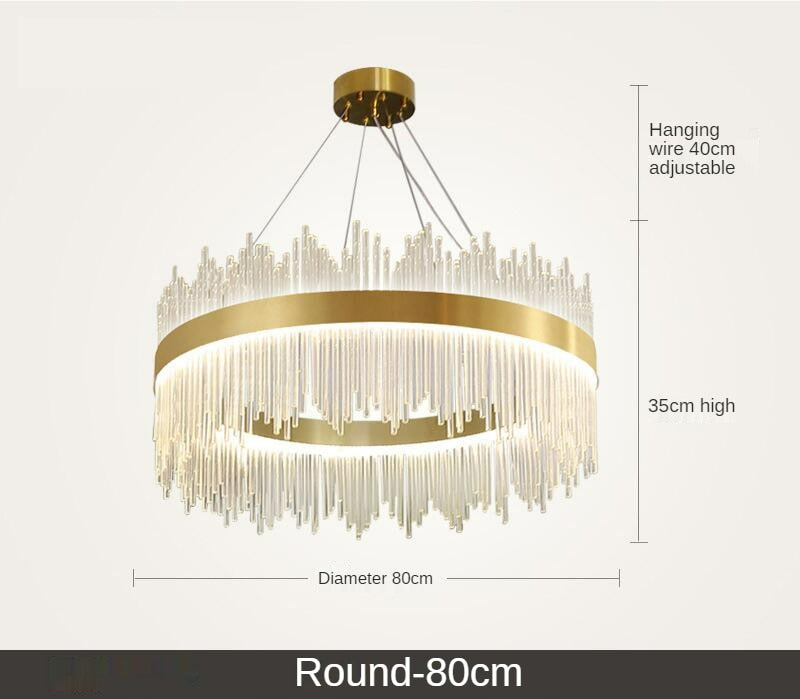 Modern Crystal Chandelier Lighting LED Pendant Lights For Living Dining Room Kitchen Restaurant Light Bedroom Decor Hanging Lamp
