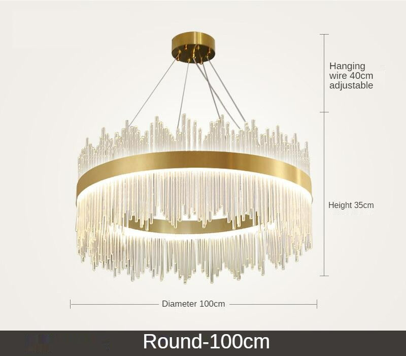 Modern Crystal Chandelier Lighting LED Pendant Lights For Living Dining Room Kitchen Restaurant Light Bedroom Decor Hanging Lamp
