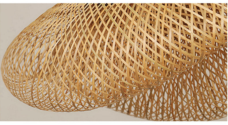Abat-jour décoratif tissé en bambou et rotin