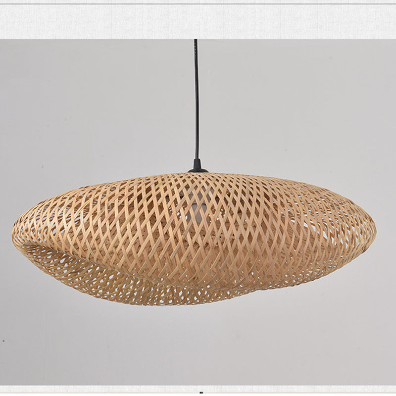 Abat-jour décoratif tissé en bambou et rotin