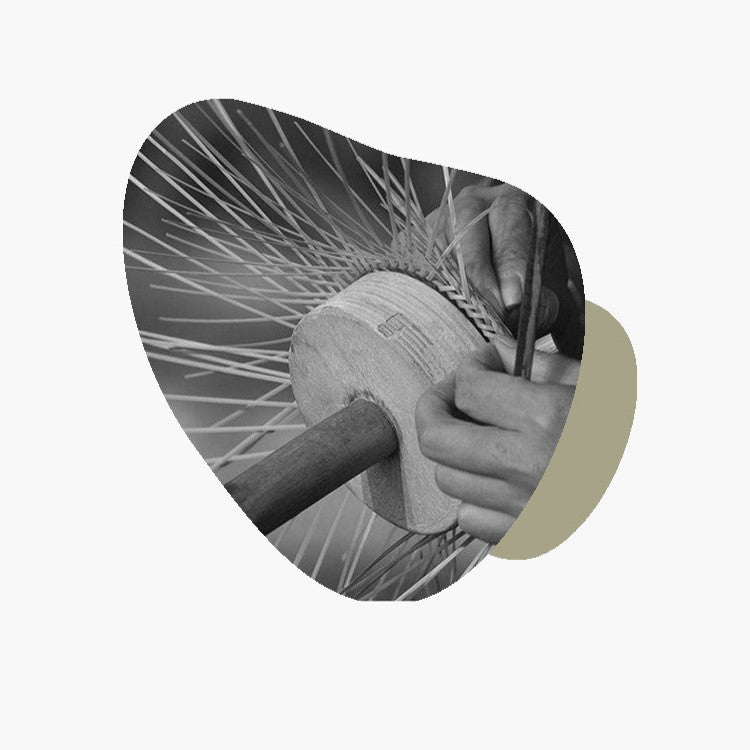 Abat-jour à suspendre en rotin à plusieurs niveaux