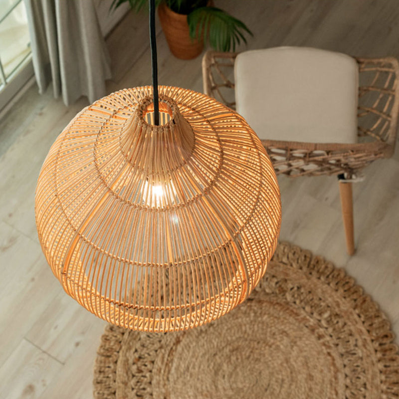 Abat-jour en rotin naturel pour luminaire suspendu