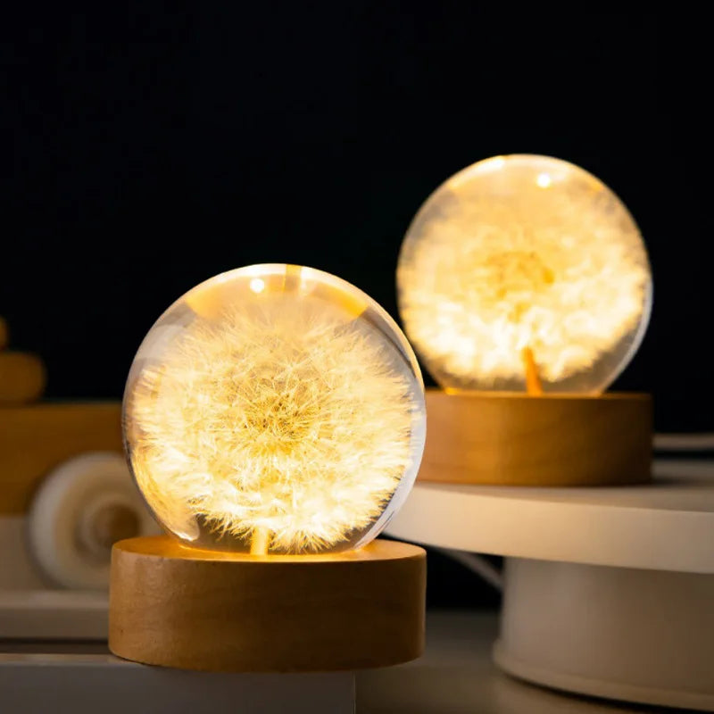 Lampe de Chevet - Fleur de Nuit en Résine