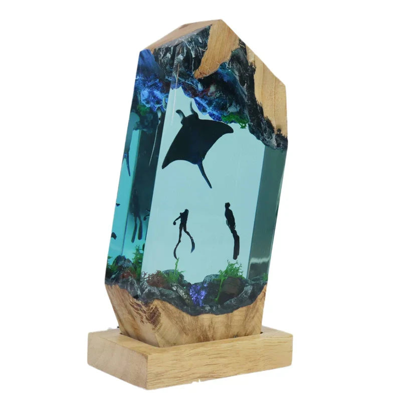 Lampe de Chevet - Explorateurs Spatiaux en Résine