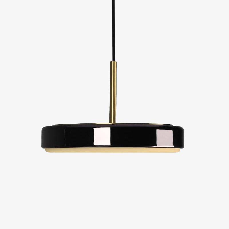 Suspension design LED arrondi en métal noir Loft