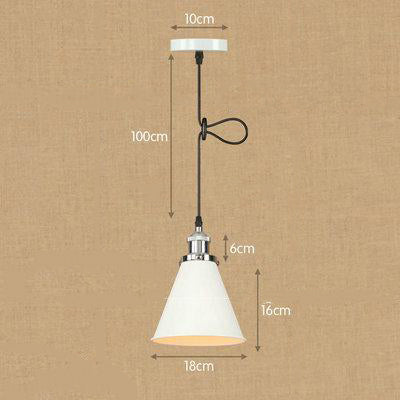 Suspension industrielle avec abat-jour conique en métal Shorah