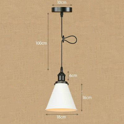 Suspension industrielle avec abat-jour conique en métal Shorah