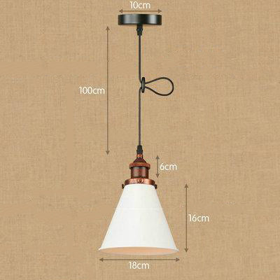 Suspension industrielle avec abat-jour conique en métal Shorah