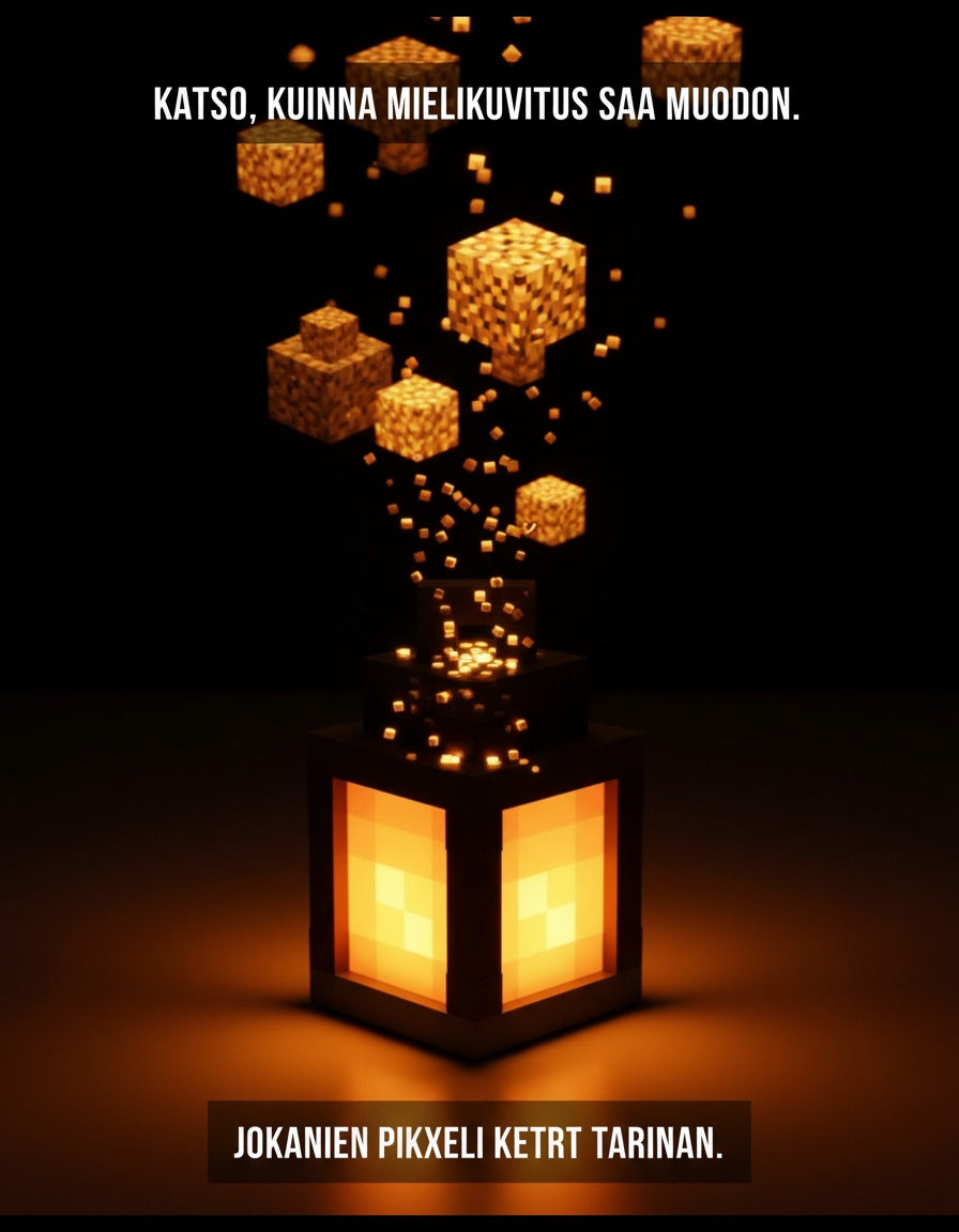 Pixel Lantern™ – LED-lohkolamppu | 16 väriä ja kaukosäädin