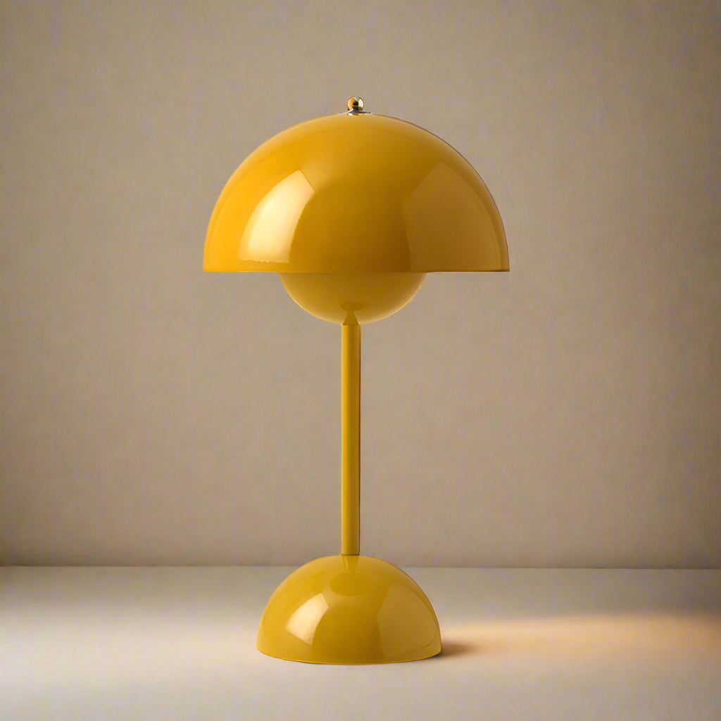 Lampe de chevet en forme de Champignon jaune