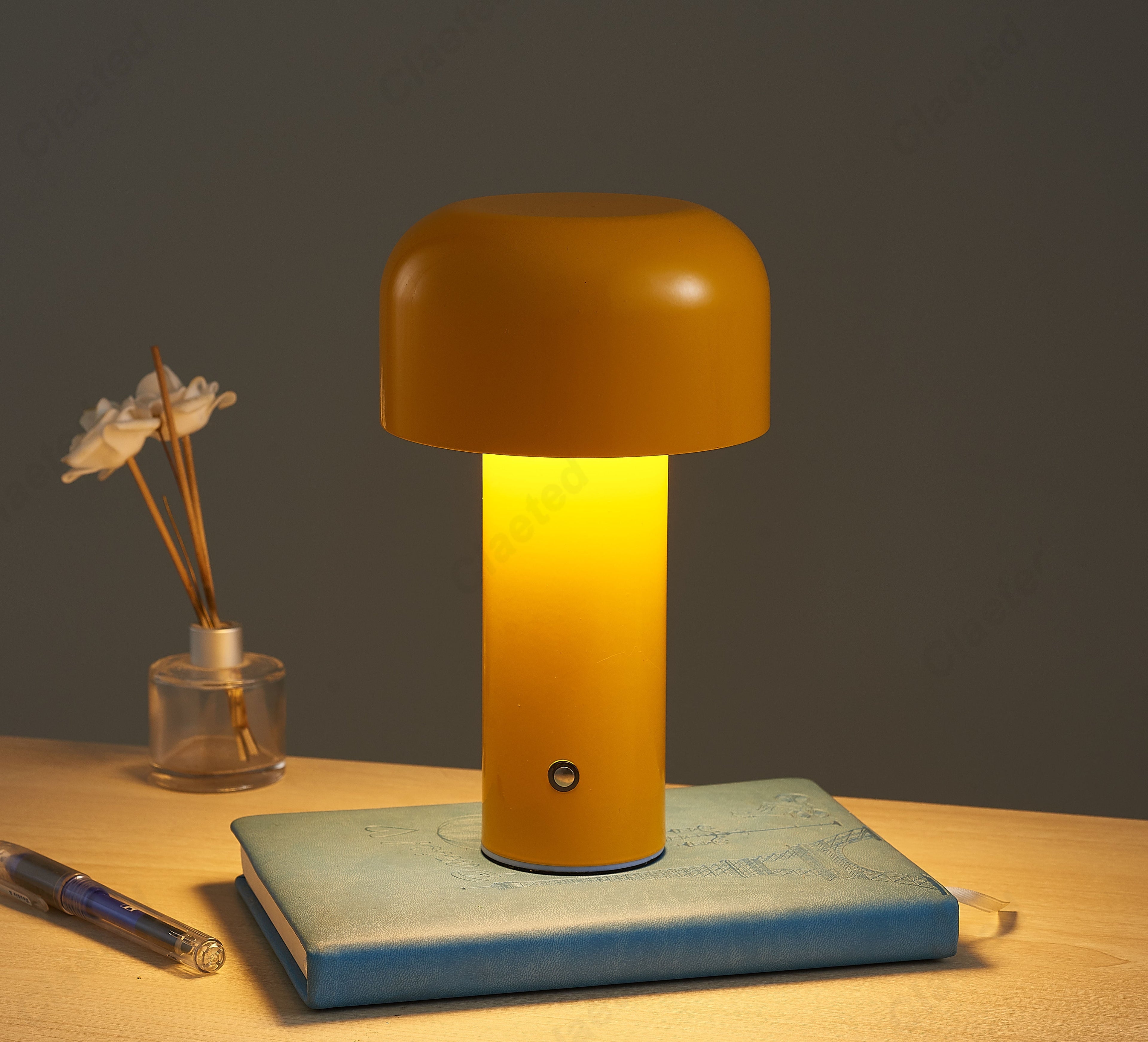 Lampe Champignon Sans Fil Jaune