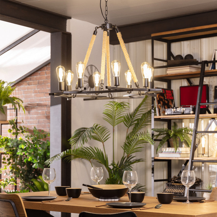 Suspension Corde et Métal Buibui