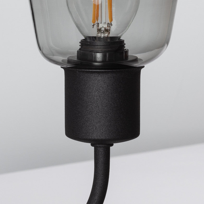 Suspension Design Métal et Verre Tivo 5 Spots