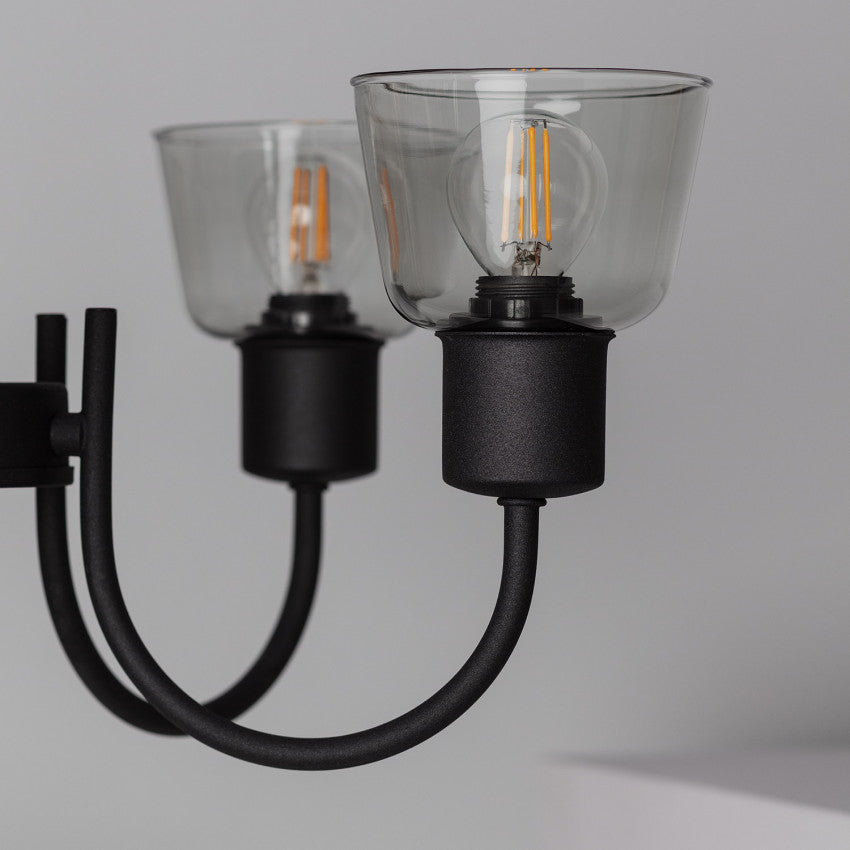 Suspension Design Métal et Verre Tivo 5 Spots