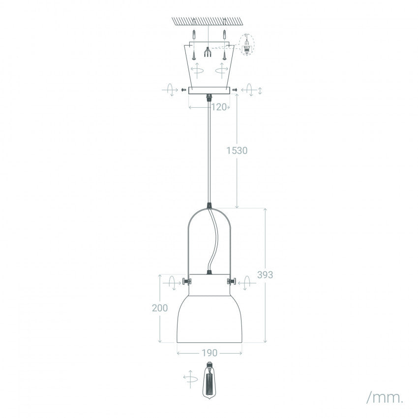 Suspension Métal Phanto