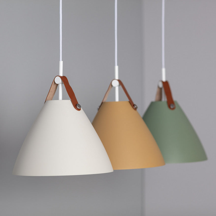 Suspension Métal et Cuir Strom