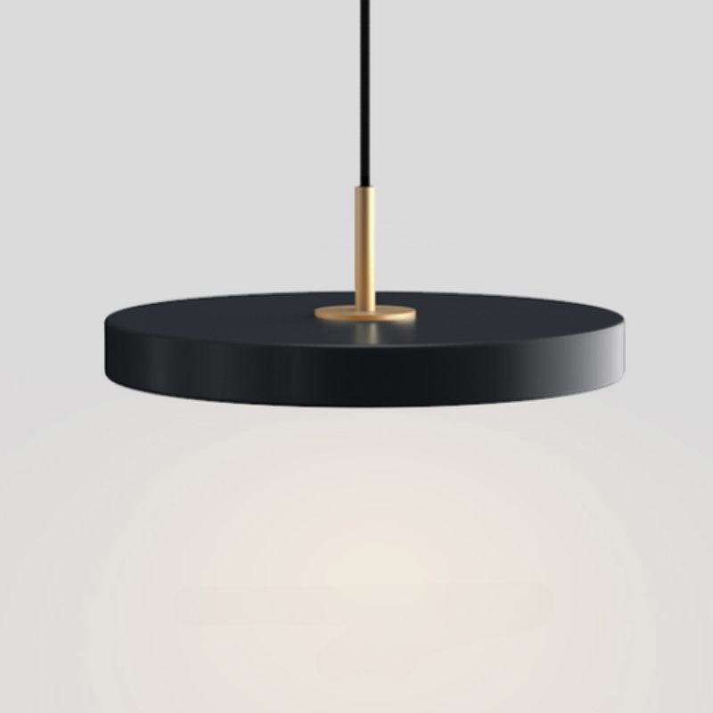 Luminaire cuisine suspendu LED en métal en forme de disque