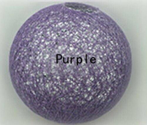 Suspension en rotin LED avec boule colorée Simple