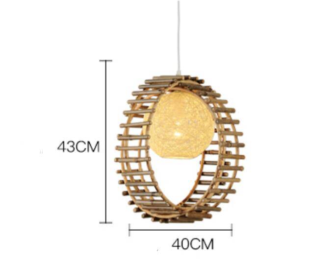 Suspension boule rail en bambou Nordic