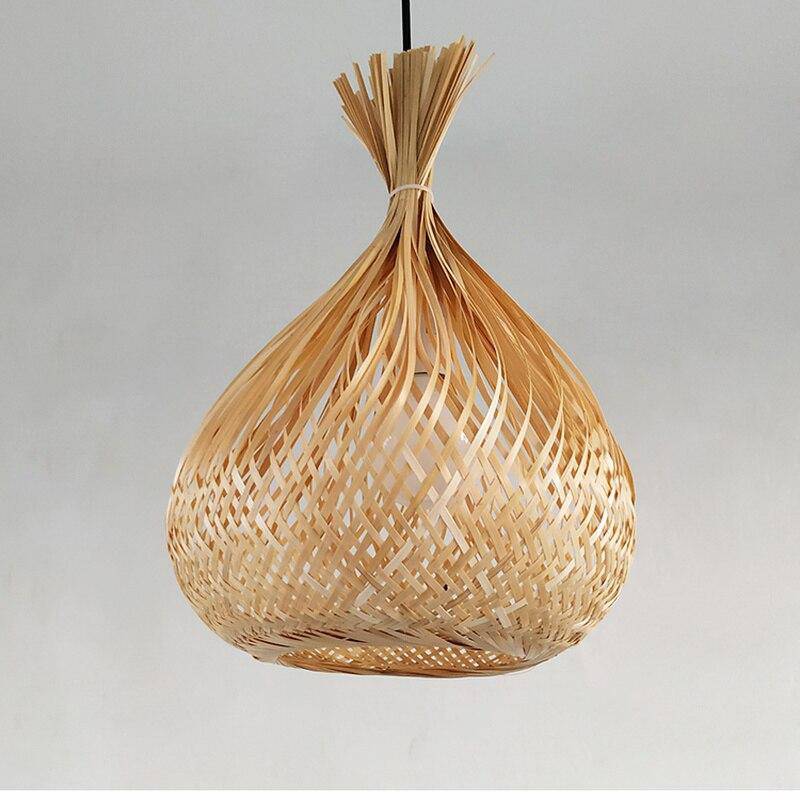 Suspension fiole ficelée en bambou Creative