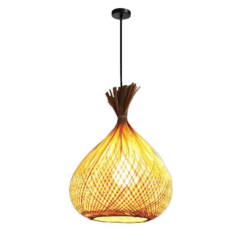 Suspension fiole ficelée en bambou Creative