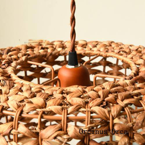 Suspension cylindrique en bambou rotin Vine