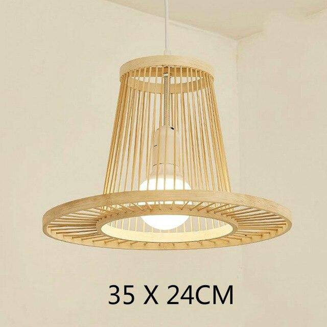 Suspension cage en bambou Geometric B