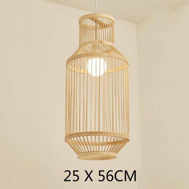 Suspension cage en bambou Geometric D