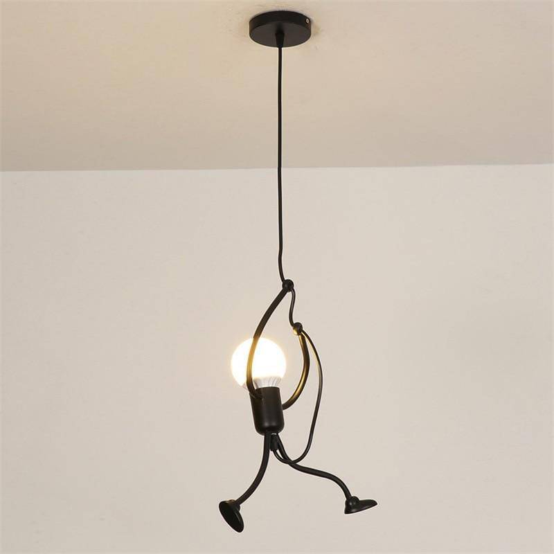 Suspension moderne LED en métal style petite personne