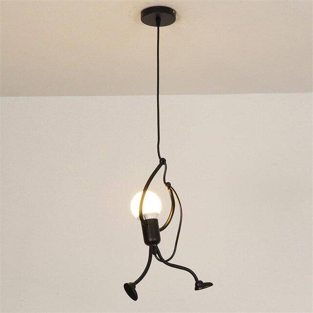 Suspension moderne LED en métal style petite personne