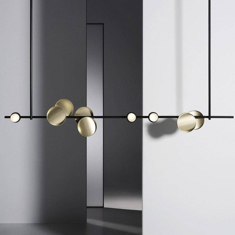 Suspension design à LED avec tuile en métal style Shining