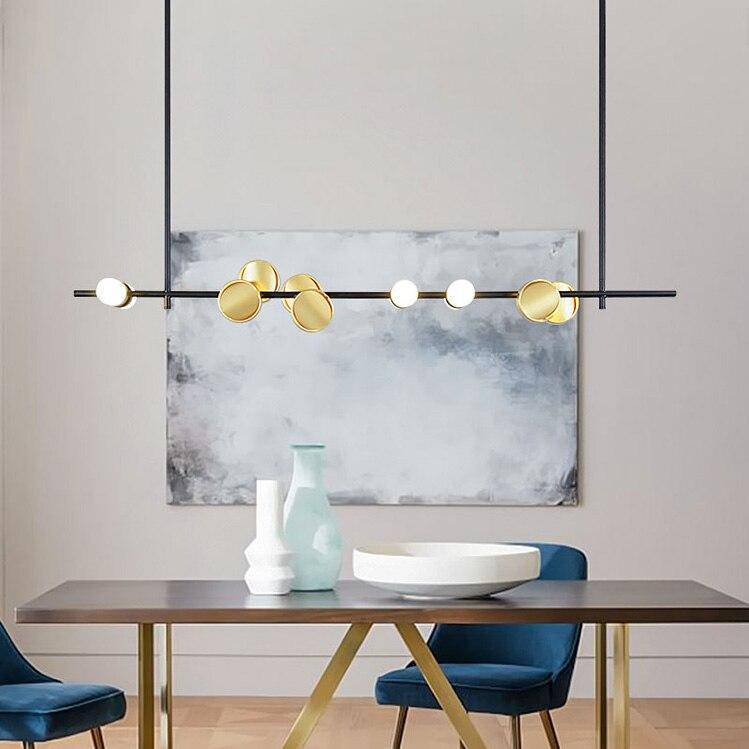 Suspension design à LED avec tuile en métal style Shining